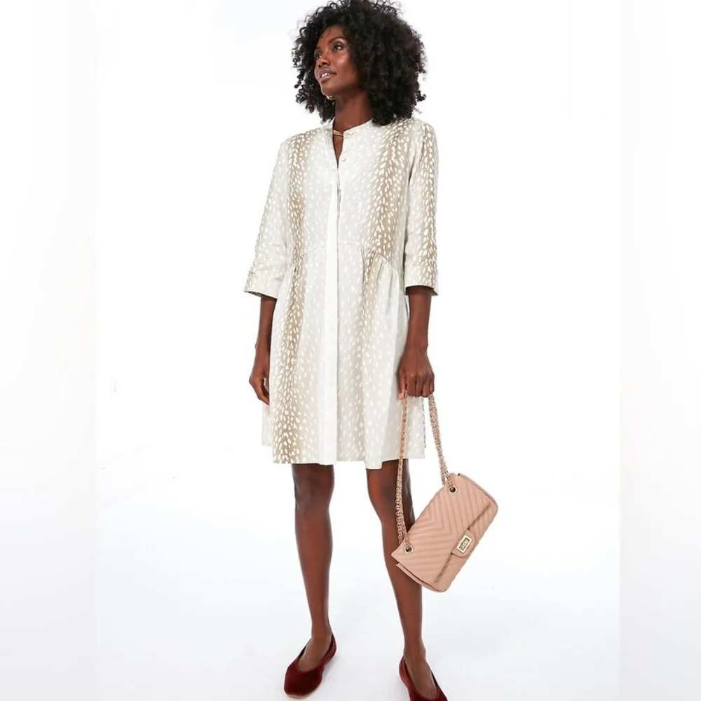 Nwt Tuckernuck Antelope Royal Shirt Dress Printed Button Front Mini Size M